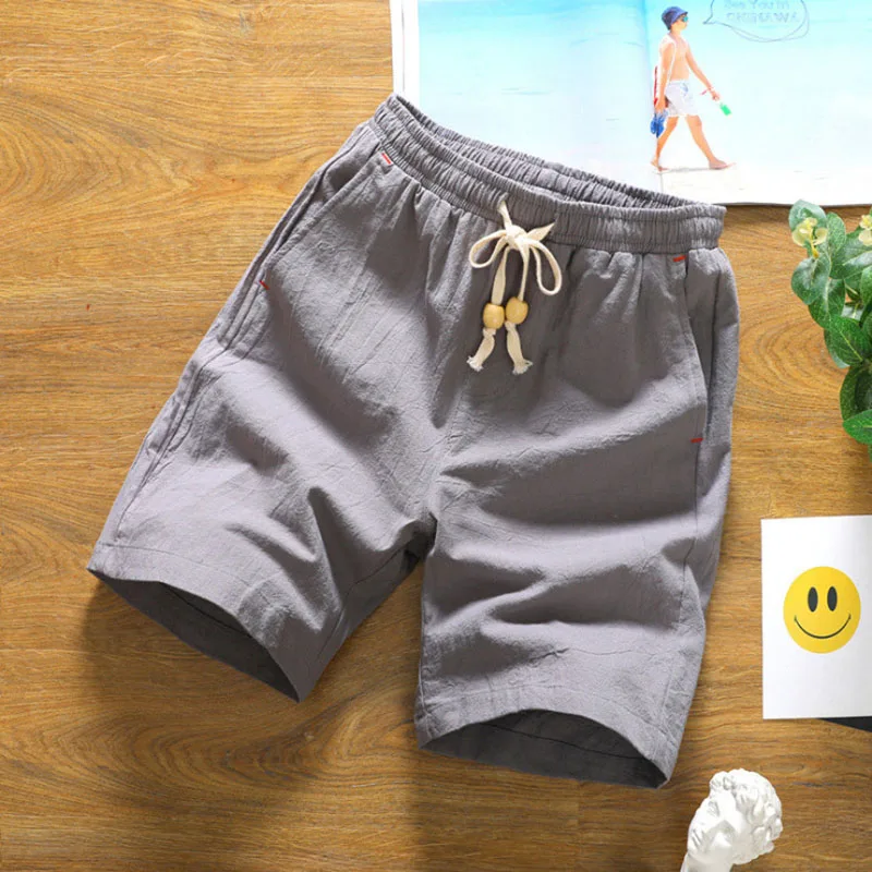 New Style Mens Shorts Beach Summer Fashion Pure Color Casual Loose Belt Drawstring Pants Sports Short masculino | Мужская одежда