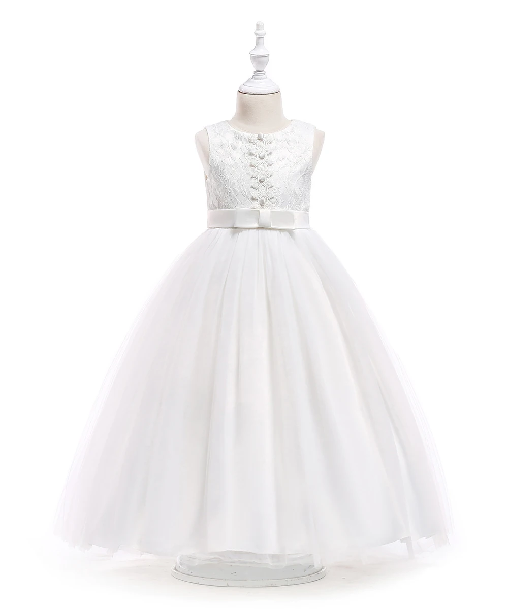 

Floor Length Princess Tulle Flower Girl Dresses 2020 Lace Girls Pageant Dresses First Communion Dresses Party Gown