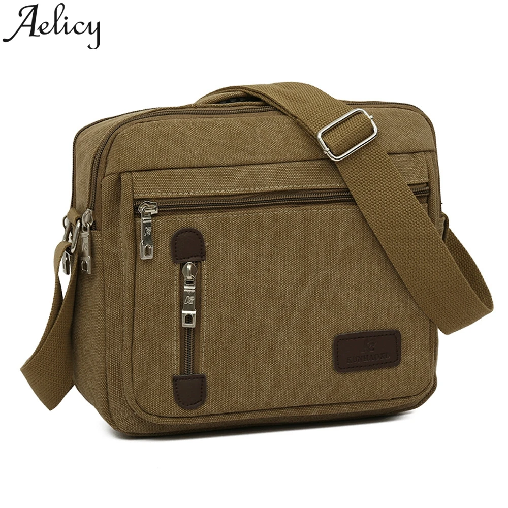 Aelicy, Хит, модная женская мужская сумка, винтажная, деловая, холщовая, через плечо, сумки через плечо, женские сумки-мессенджеры, сумка на молнии