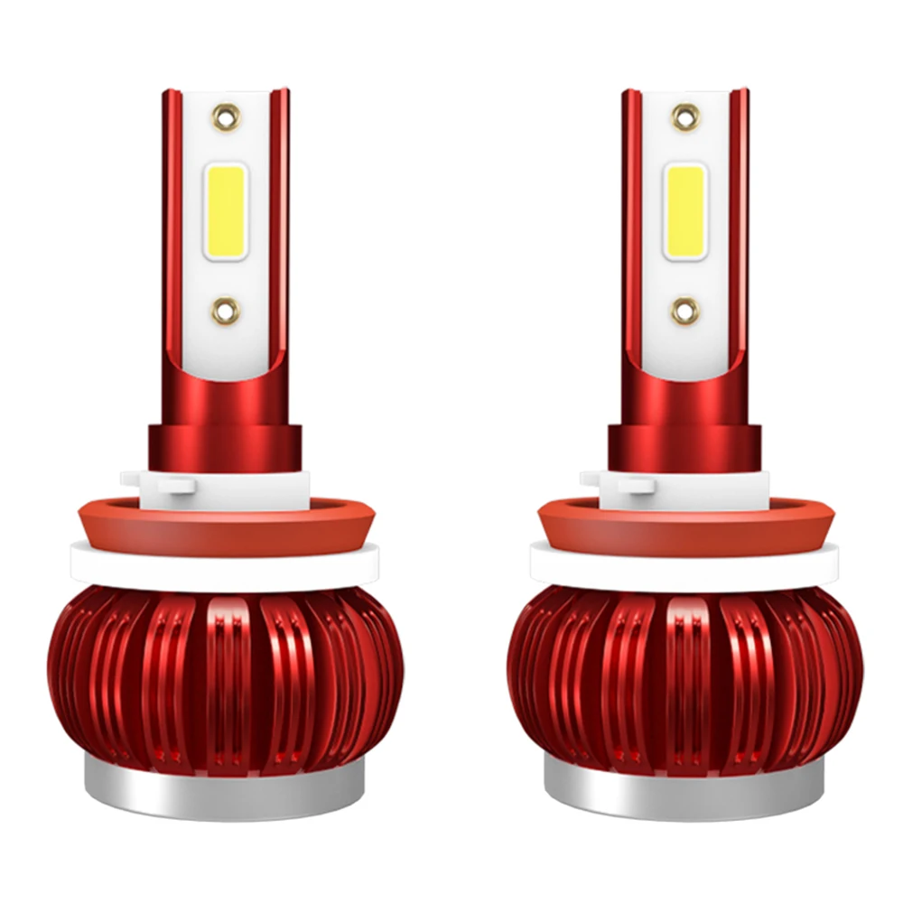 2 шт. KINGSOFE 2x K1 Светодиодные Автомобильные фары COB луч лампы LED H1/H4/H7/H11/9005 9006 лм 90 Вт сильная фара