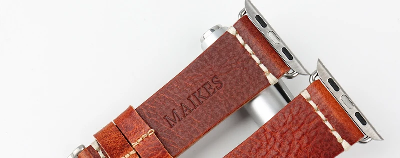 MAIKES винтажный масляный воск кожаный ремешок для часов для Apple Watch ремешок 44 мм 40 мм серия 4 3 2 и Apple Watch группа 42 мм 38 мм iWatch