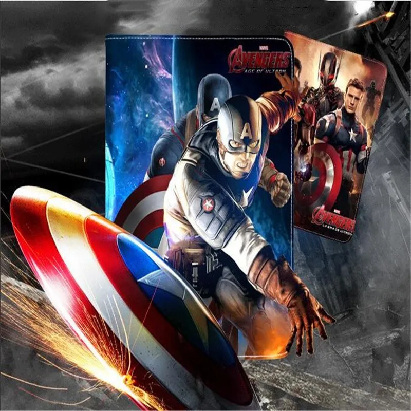 Кожаный чехол Hero series Халк для ipad mini 1 2 3 4 общий гладкий планшета Железный человек