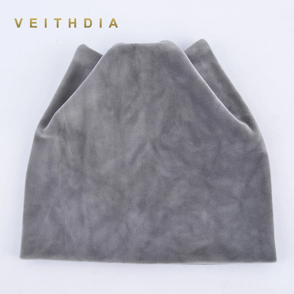 Женская Шапка бини VEITHDIA теплая бархатная шапка с ушками в виде кошки на осень и