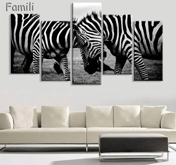 Зебра олень Простой холст картина стены Искусство фотообои и принты картины для