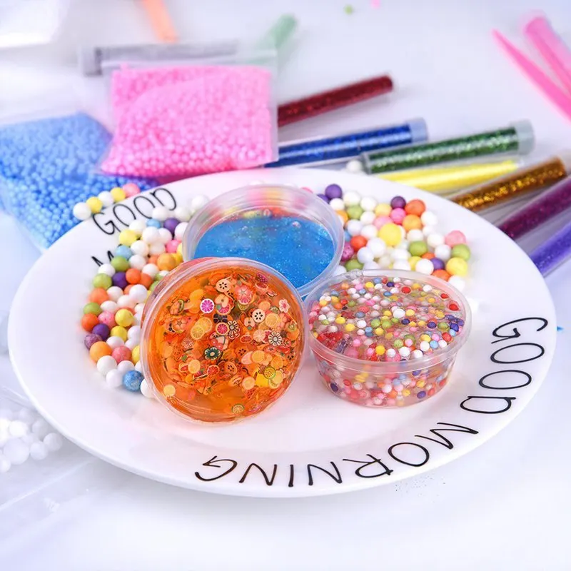 Slime канцлер антистресс DIY Набор 22 шт аквариумные шарики пенопластовые Мягкая