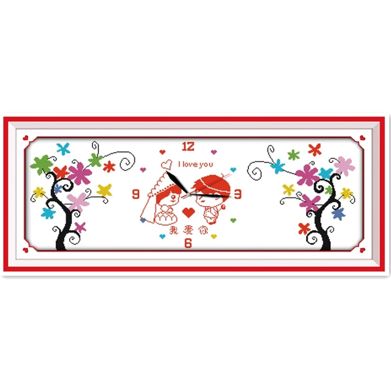 Набор для вышивки Я люблю тебя (часы)|cross stitch kits|counted cross stitchcounted patterns |