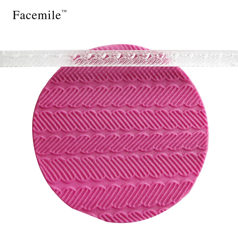 Прозрачный Fondant Скалка тисненая текстура тисненый акриловый подарок украшение