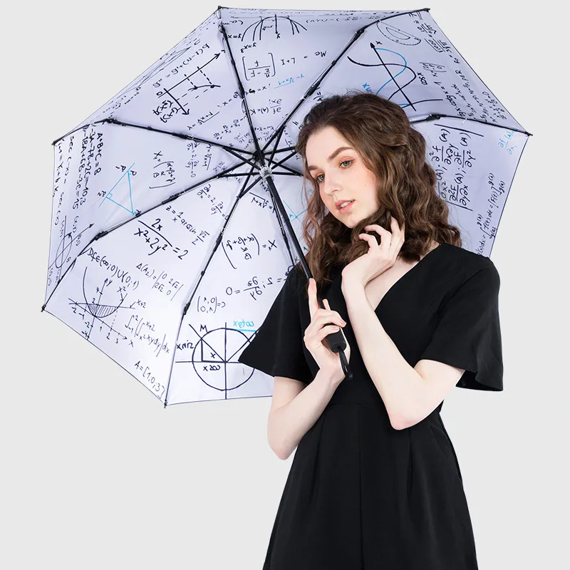 Элегантный зонтик Math Prince для дождливой Женщины 3 складные зонты женский