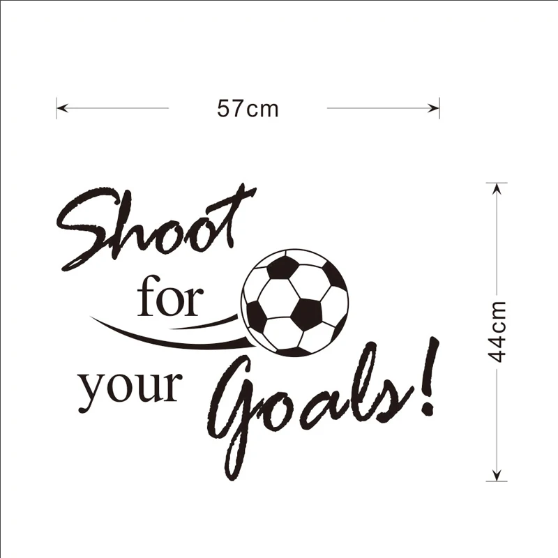 3d наклейки на стену Стреляйте по футболу 44*57 см | Дом и сад