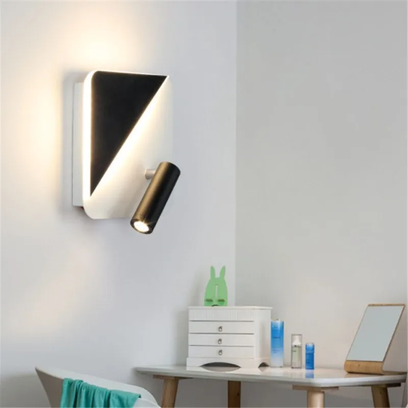 Настенная Светодиодная лампа в скандинавском стиле комнатное бра с точечным