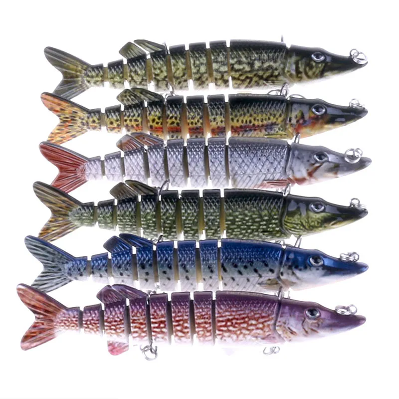 

6pcs 12.7cm 20g hard jointed minnow fishing lures wobbler pike carp trout perch catfish fishing baits pesca fishing tackles