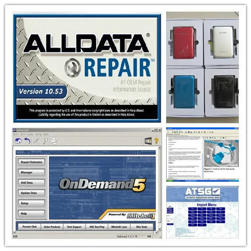 Alldata 10 53 + mitchell по запросу 5 atsg Передача 3 программного обеспечения с 750 Гб hdd Авто