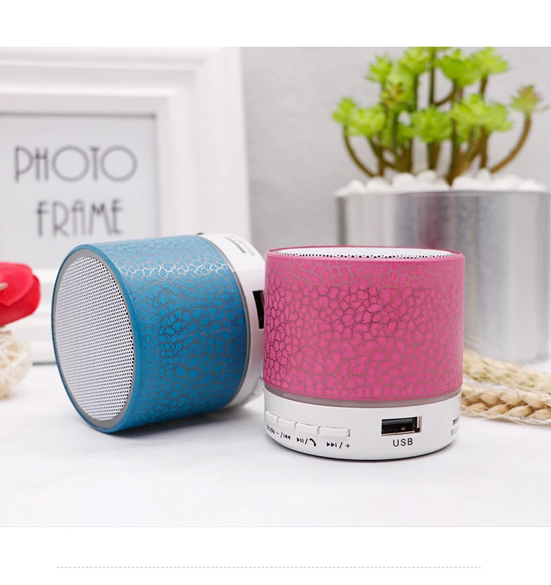 Горячая Bluetooth динамик мини беспроводной громкий трещины светодиодный TF USB