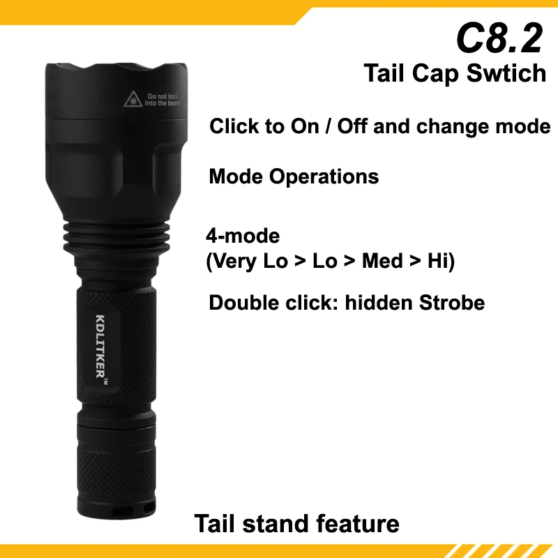 KDLITKER C8.2 C8 Cree XHP35 HI Белый/нейтральный белый/теплый белый 2000 люмен 5 режимный