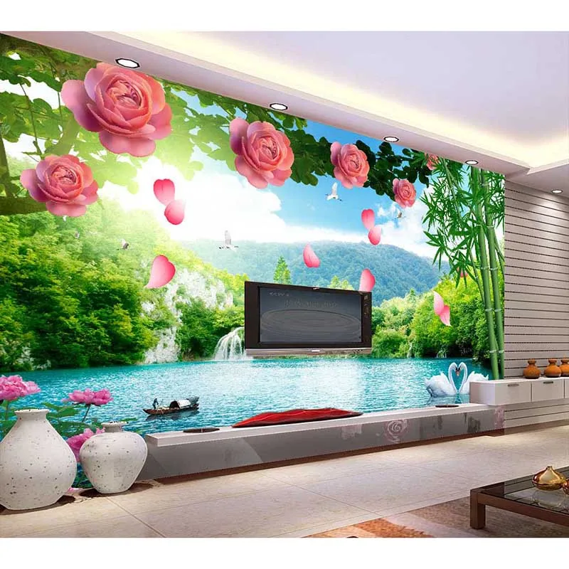 2016 новые обои настенные Стикеры для домашнего декора 3d пейзажные росписи