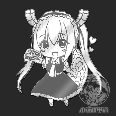 3 шт./компл. аниме Kobayashi san Chi no Maid Dragon KannaKamui Toru Косплей Металлическая Наклейка для