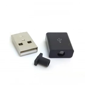 200 шт. DIY USB 2 0 Тип A мужской разъем в сборе черный цвет с крышкой и SR бесплатная