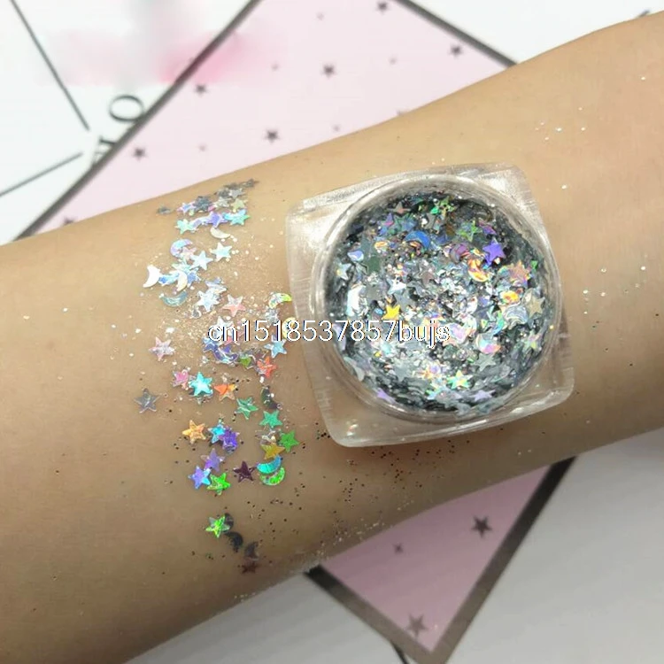 DIY ногтей Блестки Русалка смешанной формы луна и звезды серии голографическая полировка Spangles чешуйки ломтик украшения Советы