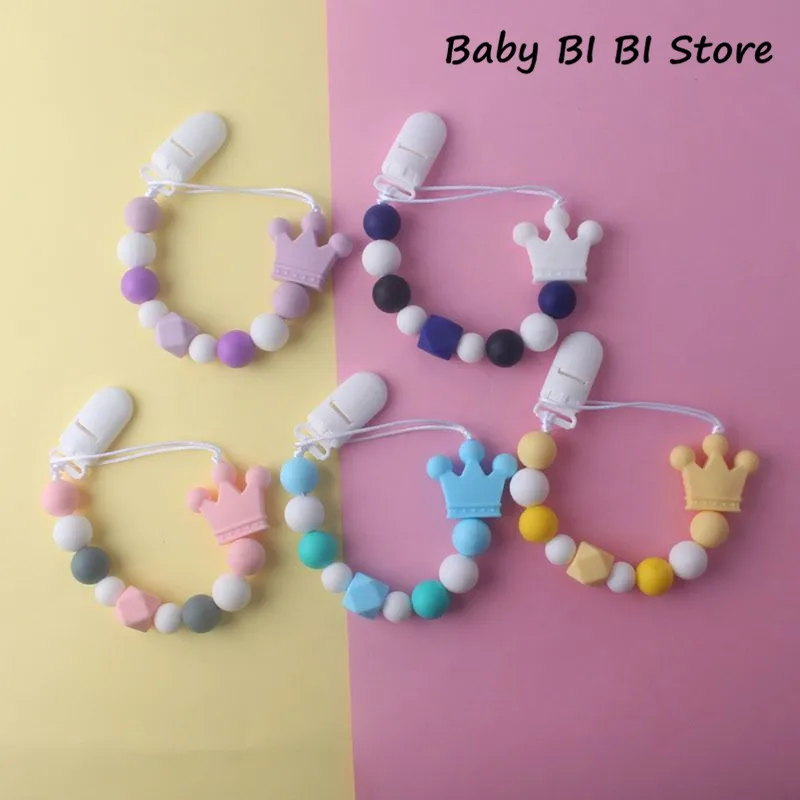 

Baby Products Silicone Pacifier Chain Infants Teether Anti-drop Anti-lost Chains Newborn Bathing Gifts