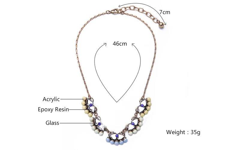 Оптовая цена новый дизайн акриловое ожерелье для женщин современные украшения