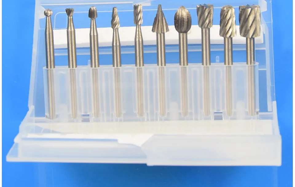 XCAN 10 шт HSS роторные заусенцы роторные инструменты подходят Dremel электроинструменты деревянные роторные напильники