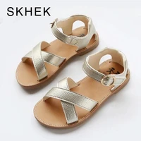 skhek pu leather girls shoes kids summer baby girls sandals shoes skidproof toddlers infant children kids shoes black gold white