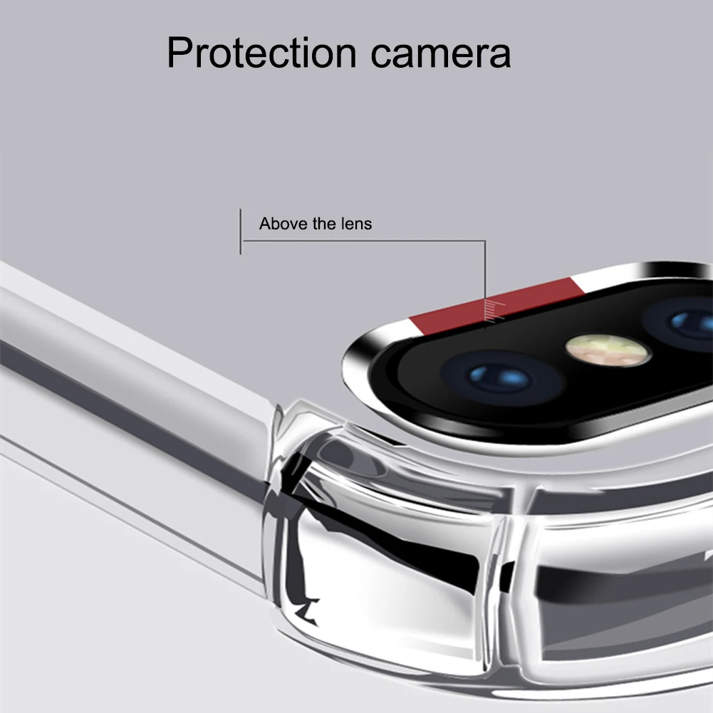 Модный противоударный бампер прозрачный силиконовый чехол для телефона iPhone X XS XR