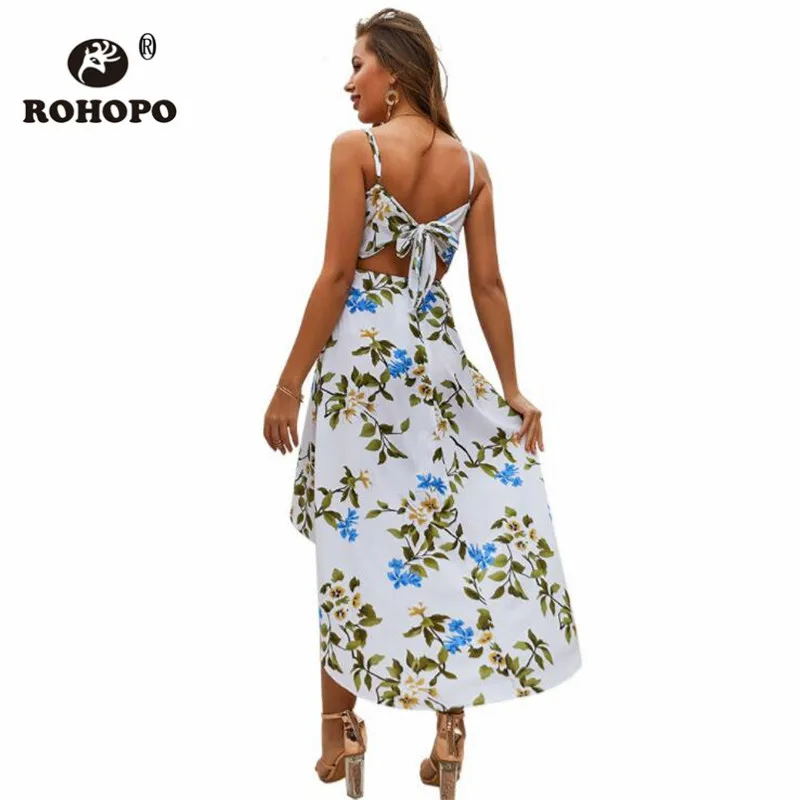 Женское кружевное платье без рукавов с высокой талией белое зеленое цветочным принтом Асимметричная Длина v