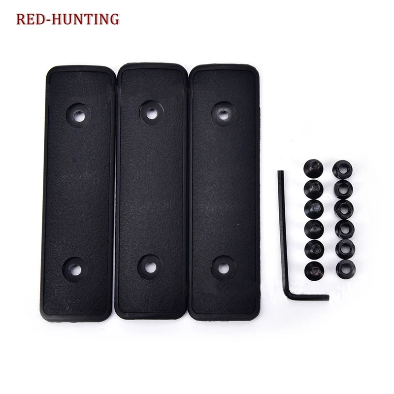 3 PCS Tactical KeyMod Rubber Soft Rail Cover Type Hunting Mount | Спорт и развлечения