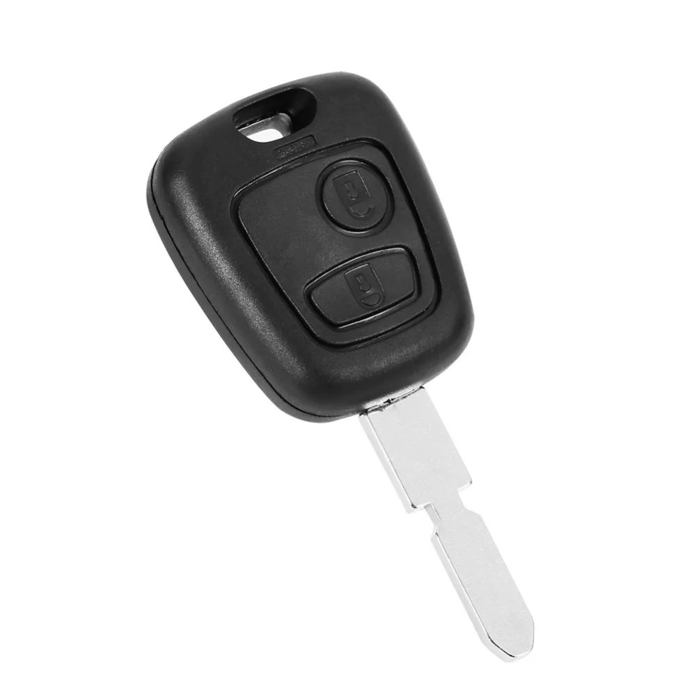 2 кнопки необработанный пустой лезвие дистанционный Автомобильный ключ брелок