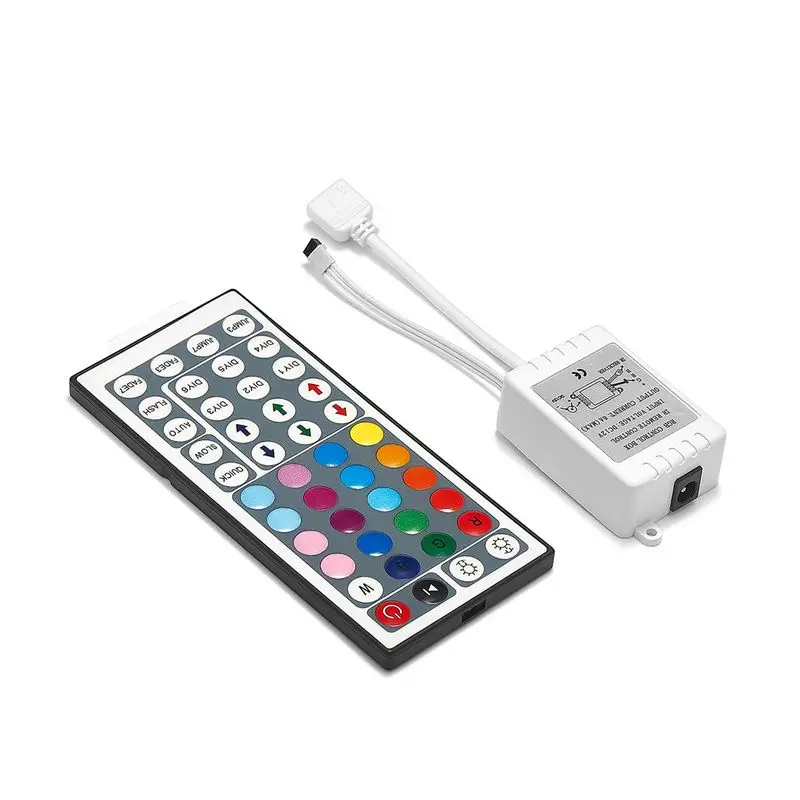 

100pcs DC12V LED RGB Controller With 44 Keys IR Remote Control For SMD 2835 5050 RGB LED Strip Lighting