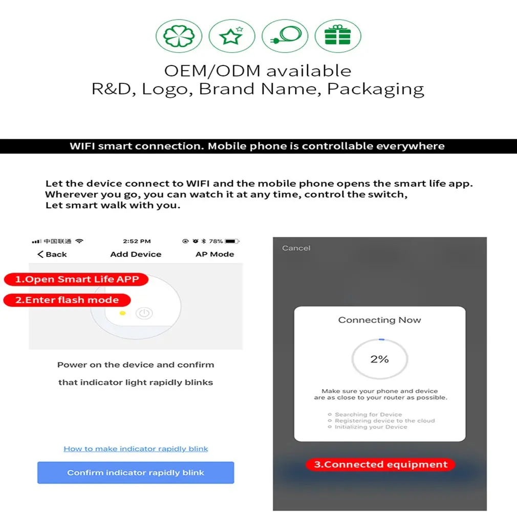 Умная штепсельная вилка Wifi розетка с переключателем приложение для телефона