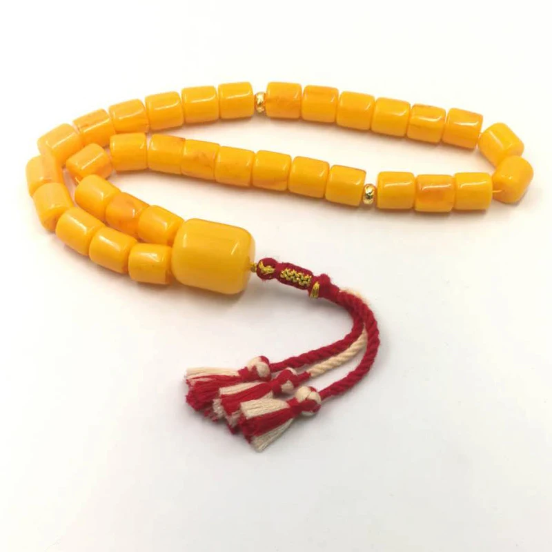 Большие размеры Tasbih 33 66 99 бусины из смолы Ambers цвет хлопок кисточки Высокое