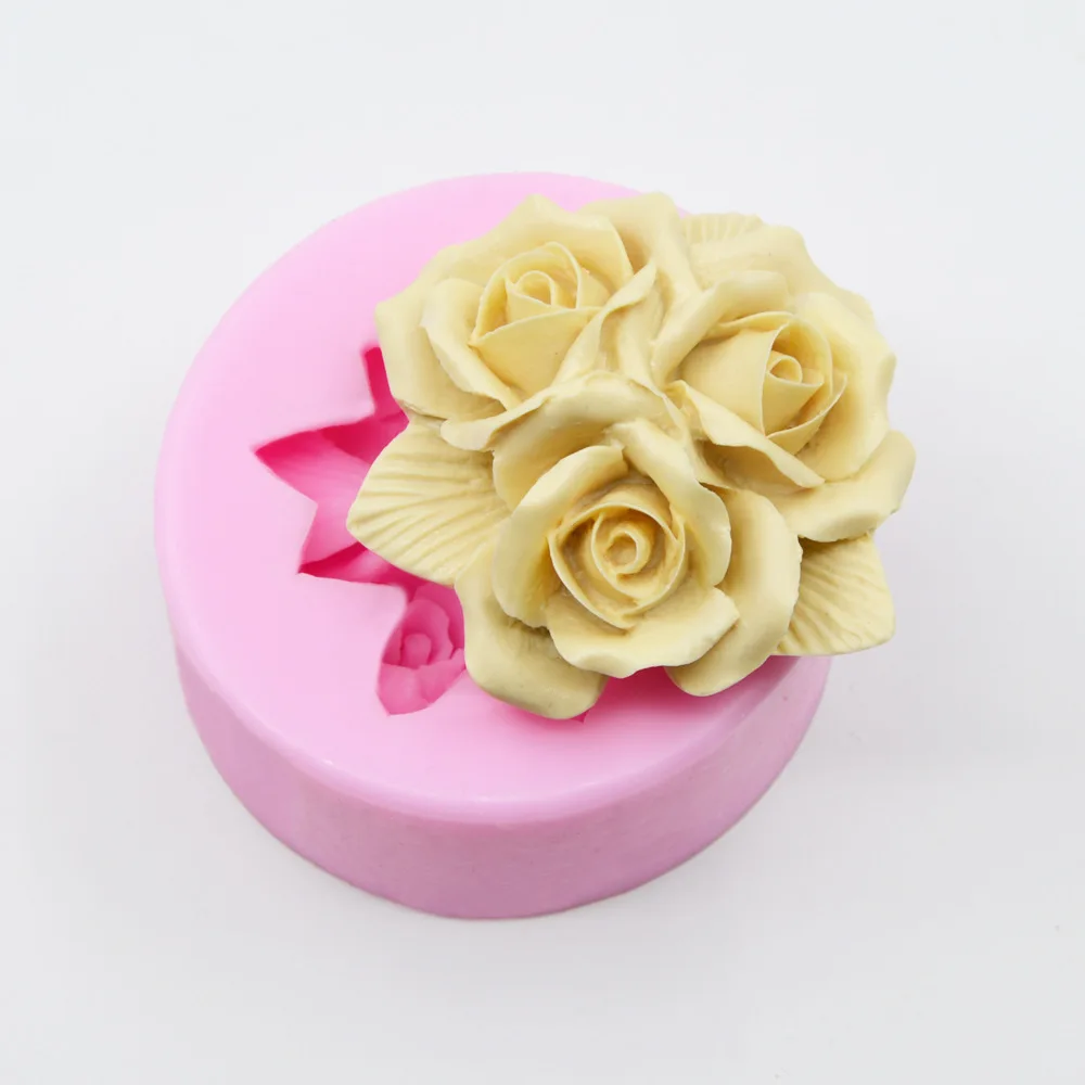 

Craft Mold Rose Flower Shap Silicone Soap Mold Making Chocolate Mould Tray Handmade Making DIY Flower Candle Mold Soap form