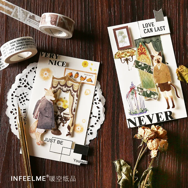 Downton этикетка Маскировочная лента Washi для творчества скрапбукинга этикетки