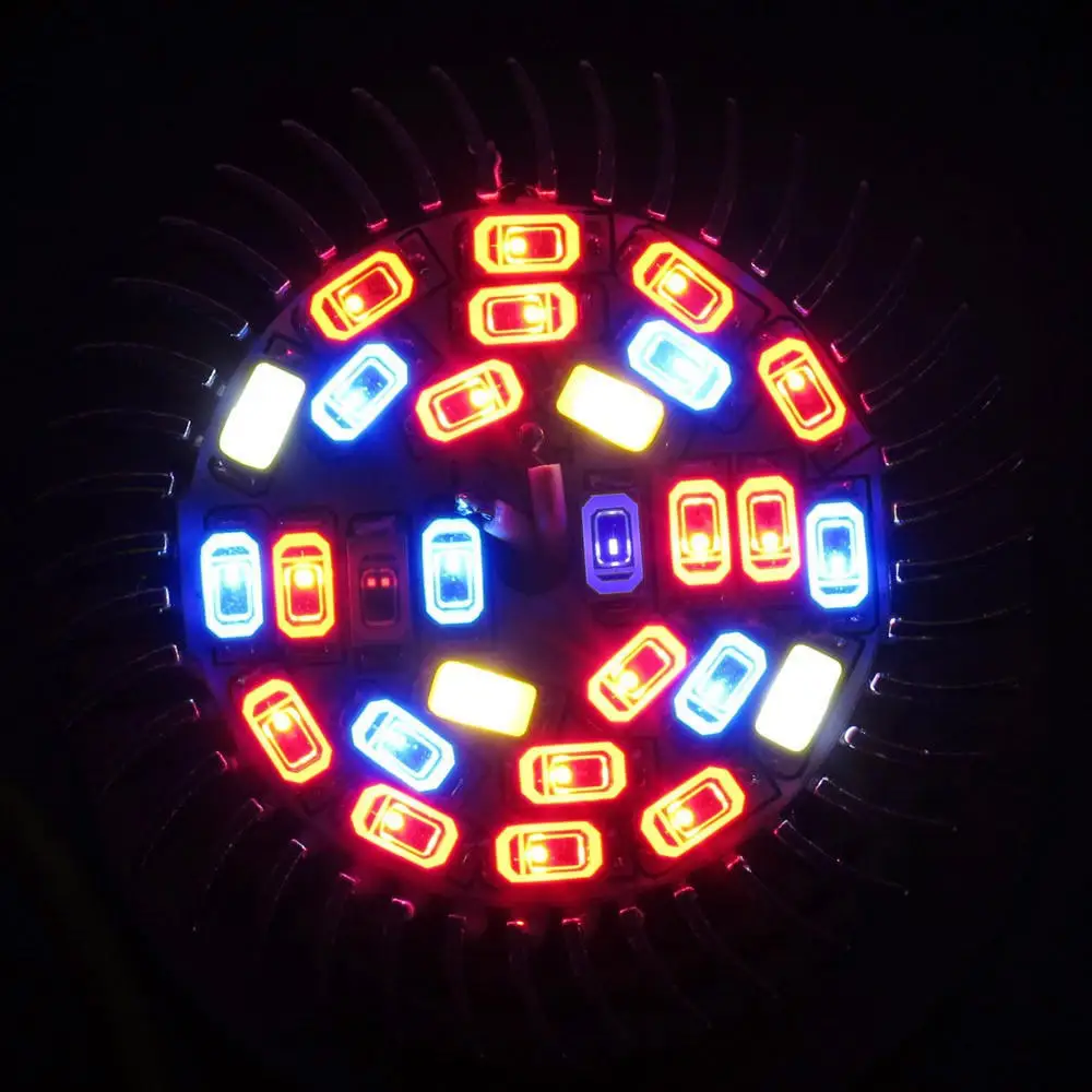 E17 E27 GU10 Светодиодная лампа для роста растений 18 Вт 28LED выращивания комнатных