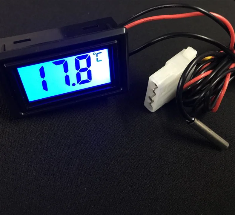 DC5-12V ПК компьютер водяное охлаждение жидкость цифровой указатель дисплей измерение температуры тепловыделение термометр индикатор - Цвет лезвия: Digital display