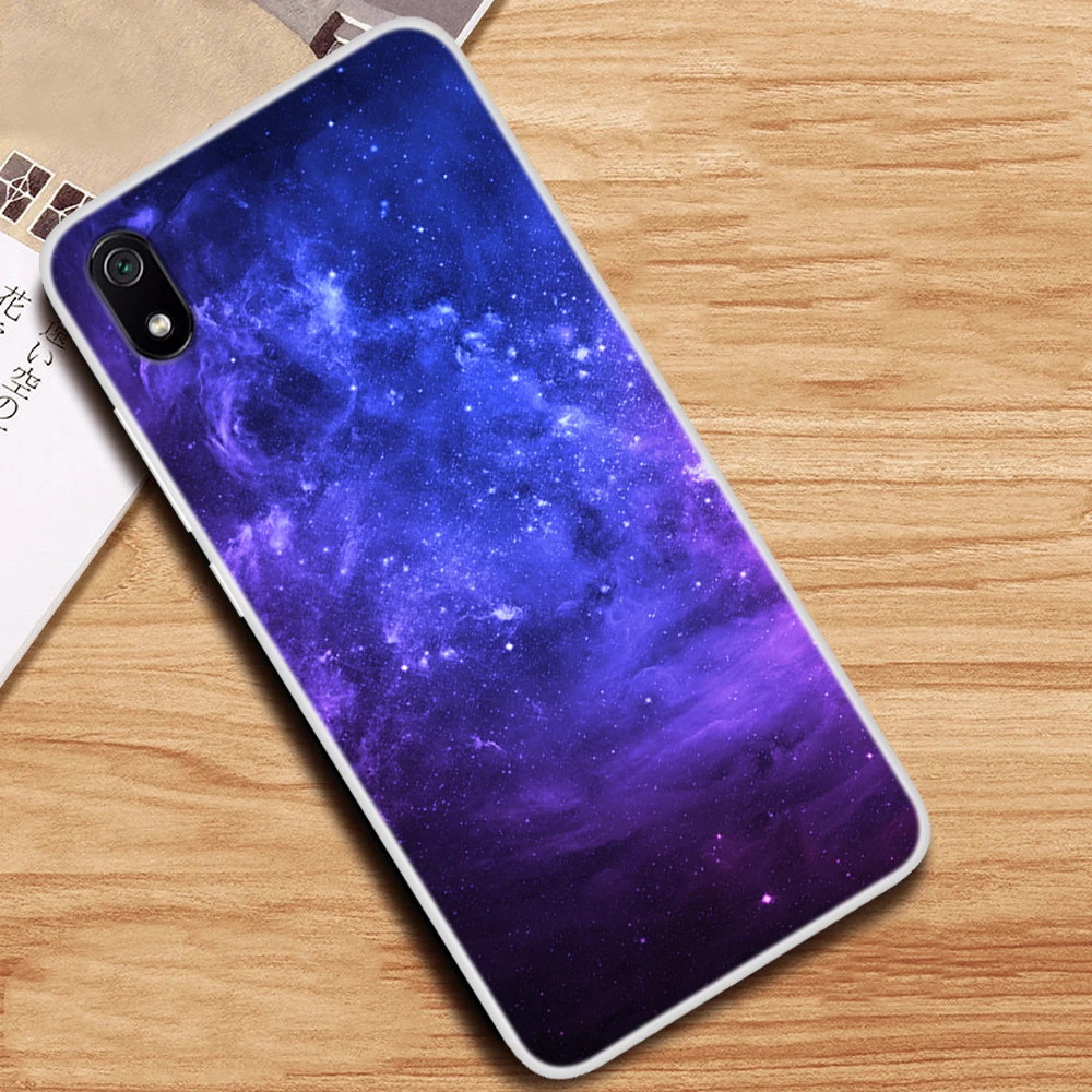 Силиконовый чехол для Xiaomi Redmi 7A мягкая задняя крышка с художественным принтом