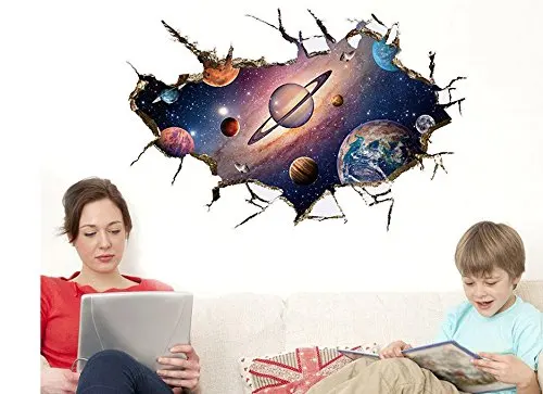 Креативный 3D космический стикер космонавт детская комната спальня вход