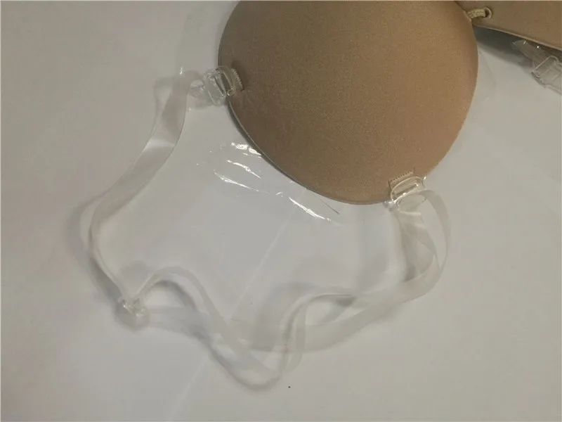 100 pcs Female Sexy Stealth Sticky Bra Self-adhesive Stick on Gel Push Up Invisible With Straps Bikini Bra Silicone A-D