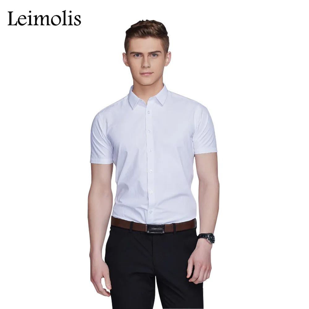 Leimolis хлопок повседневная гавайский slim fit с коротким рукавом мужская рубашка