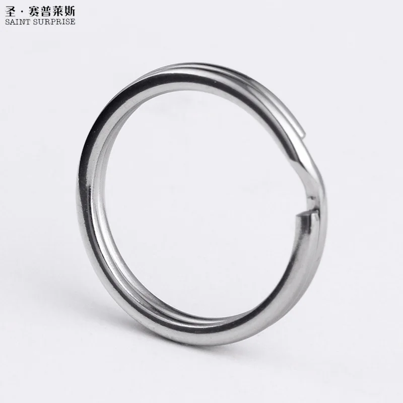 10 шт. Anneau Porte Clef круглый брелок из нержавеющей стали Раздельный для ключей Sleutelhanger