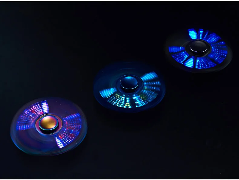 Fingertip Gyro Dual Arc Pulse электронная USB Зажигалка, ручная зажигалка, ветрозащитная зажигалка, светодиодный, Play, 18 цветов, узор