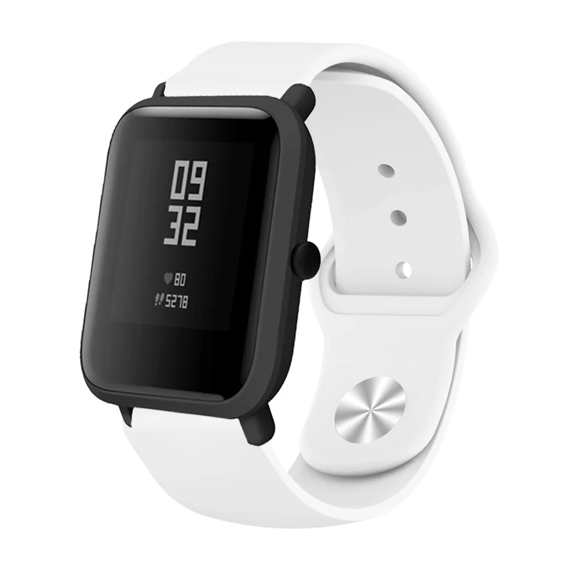 Laforuta 20 ММ Спортивный мягкий силиконовый ремешок для часов Xiaomi Amazfit ремешок Bip для Huami Amazfit Bip браслет быстросъемный браслет