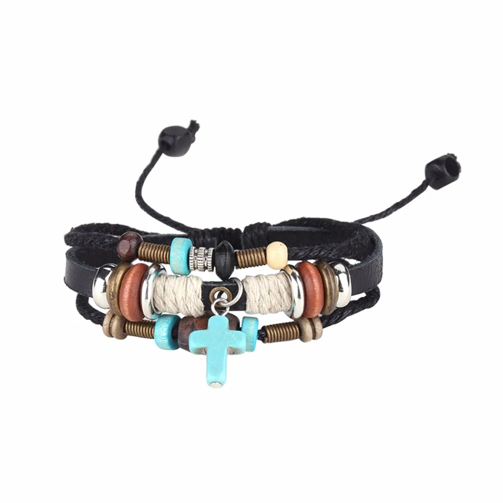 Новое поступление модные ювелирные изделия мужская панк Браслеты Этнические