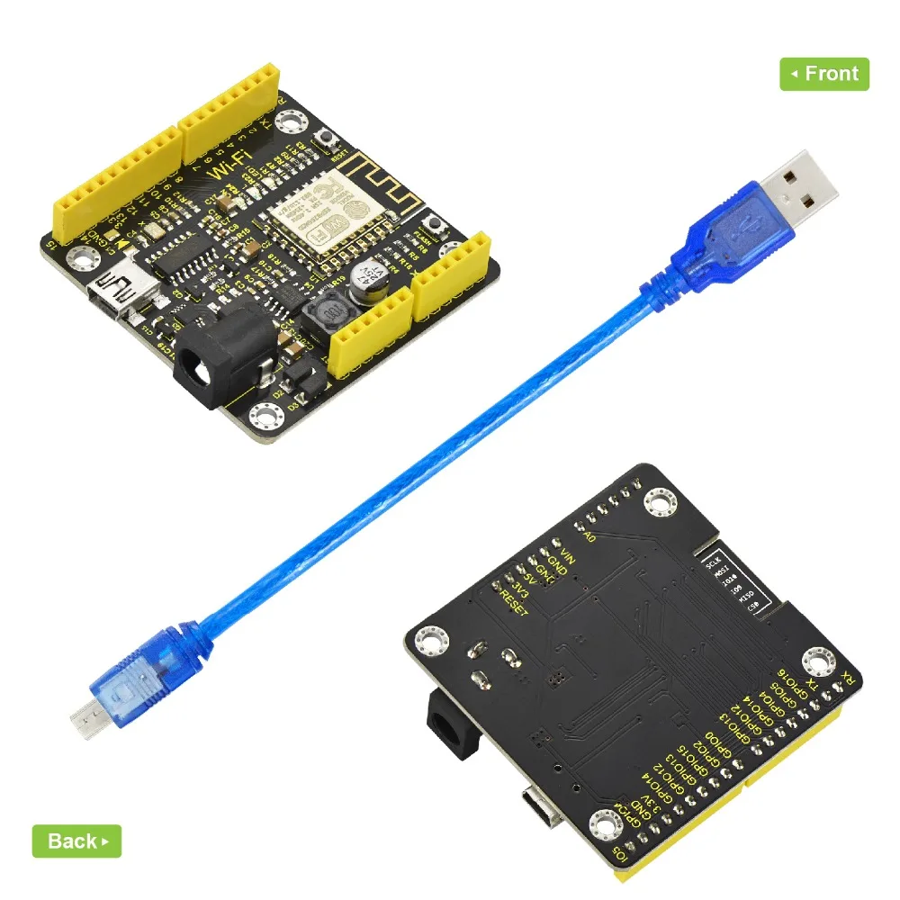 Макетная плата Keyestudio ESP8266 с Wi Fi + USB кабель для Arduino/на основе 12FWIFI/Поддержка