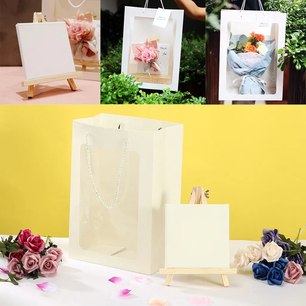 Креативная модная сумка-тоут с окном на Рождество День благодарения цветочная