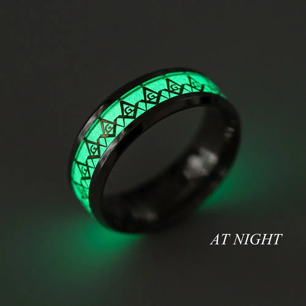 1 шт. новинка светящиеся кольца в стиле панк из нержавеющей стали золотого и