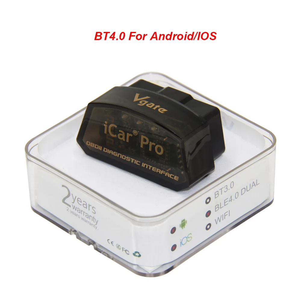 Bluetooth 4.0 Vgate iCar Pro ELM327 OBD2 Bluetooth 4,0 wifi сканер ELM 327 odb2 для Android/IOS OBD OBD2 автомобильный диагностический инструмент - Цвет: Bluetooth 4.0