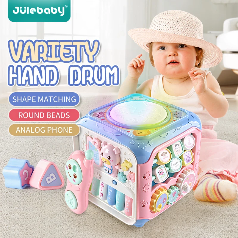 Multifunctional Musical Toys kid Baby Box Music Electronic Toys 6-12 Months Gear Clock Geometric Blocks Sorting Educational Toys конструктор peng yue toys gear blocks 9207